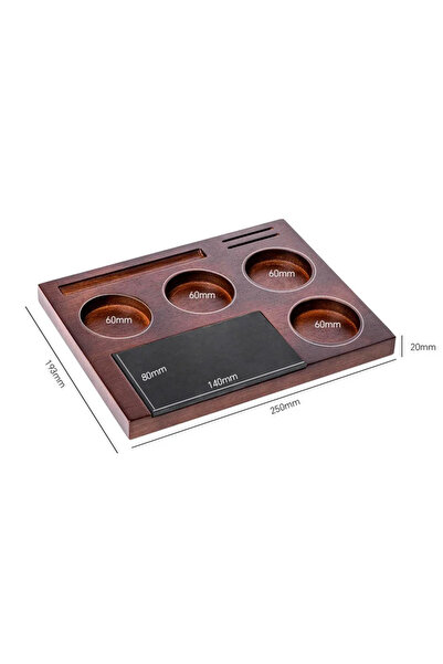 choice2 Single layer 51-58mm Coffee Tamper Station Stand with Knock Box Woode...