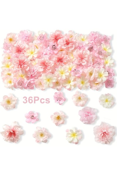 Choice3 Light Pink 36Pcs Rose Artificial Flowers Mix Fake Flowers for Home De...