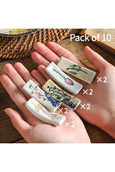 Choice 10pcs 10pcs Ceramic Household Chopstick Rest、Chopsticks Shelf，Househol...
