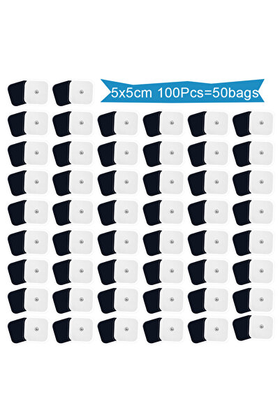 Choice8 White-100P 5*5cm Electrode Pads White Black Tens Machine Reusable EMS...