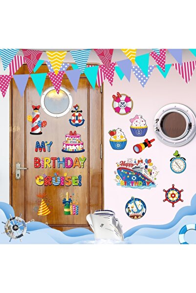 Choice Birthday Magnet 16-Piece Birthday Anchor Magnet Set, Nautical Removabl...