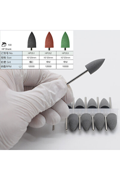 choice2 10x 410 أسود 10 قطع رؤوس تلميع أسنان سيليكونية وعجلات طحن لتركيبات ال...