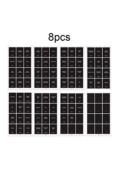 Choice Black Waterproof Label Sticker Set Kitchen Jar Bottle Label Stickers K...