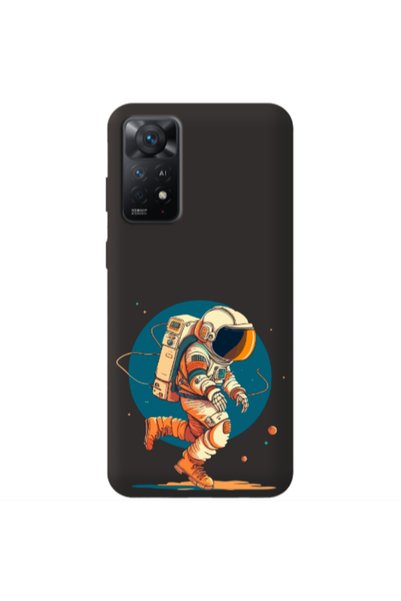 Other Xiaomi Redmi Note 11 4G Run Space Black Colored Silicone TPU Θήκη