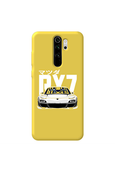 Other Xiaomi Redmi Note 8 Pro Car Rx7 Yellow Colored Silicone TPU Θήκη