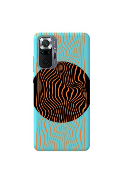 Other Xiaomi Redmi Note 10 Pro 4G Trapezoidal lines Turquoise Colored Silicon...