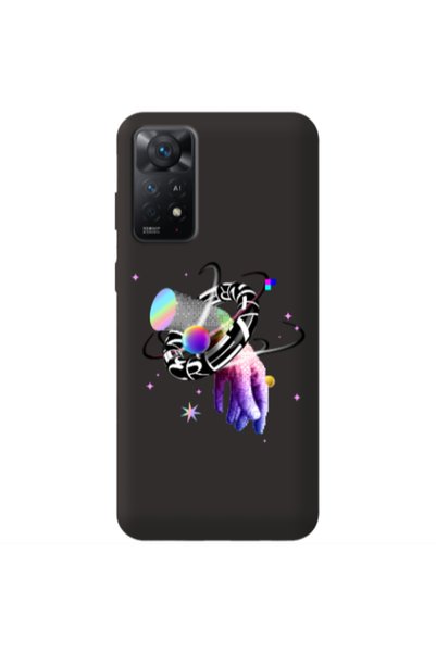 Other Xiaomi Redmi Note 11 4G Y2k Black Colored Silicone TPU Θήκη