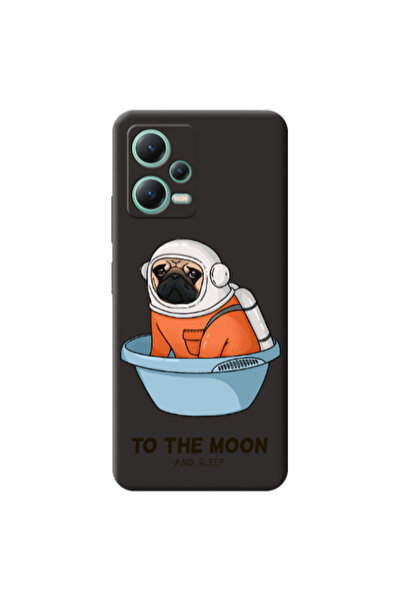 Other Xiaomi Redmi Note 12 Pro 5G To the moon Black Colored Silicone TPU Θήκη