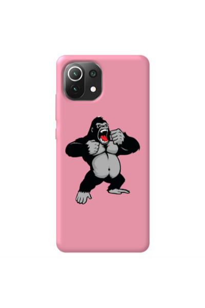 Other Xiaomi Mi 11 Lite Angry Gorilla2 Pink Colored Silicone TPU Θήκη