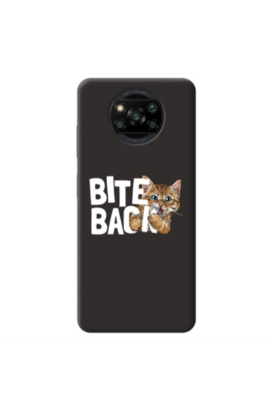 Other Xiaomi Poco X3 /X3 Pro bitte back cat Black Colored Silicone TPU Θήκη