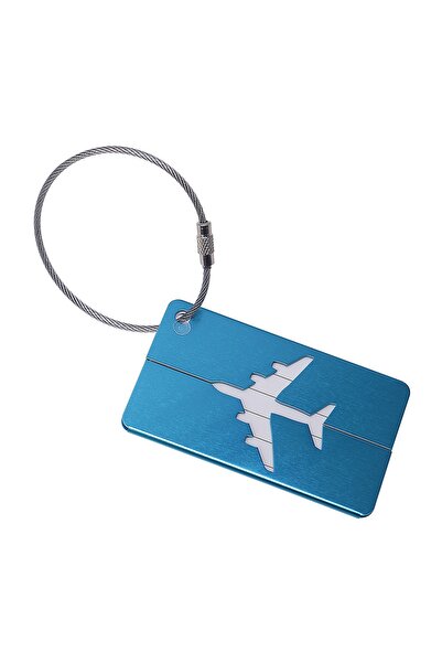 Choice4 Skyblue Aluminium Alloy Aircraft Luggage Tag with Name Travel Luggage...