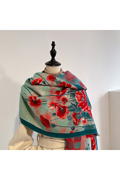 Choice green Print New Wraps Pashmina Travel Poncho Warm Cashmere Scarf Women...