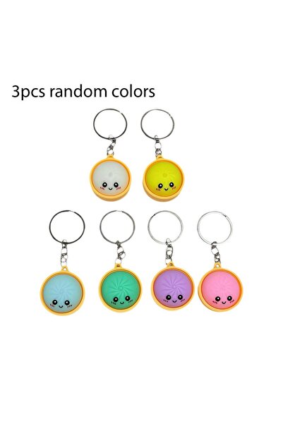 Choice1 3pcs -Random B Pack of 3 Random Mini Dumpling Keychain,3D Colorful Du...