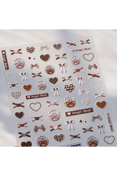 Choice28 NAILFYOU TS3986 Cartoon Ribbon Bowknot 5D Nail Art Stickers Tie Knot...