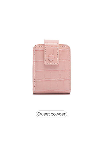 Choice Pink Mini Portable Lipstick Bag With Mirror,Minimalism Small Cosmetic ...