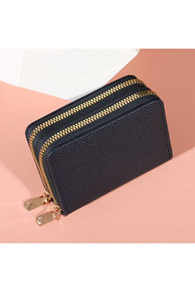 Choice Dark Blue Women Zipper Short Style Purse LycheePattern Fashion Large C...
