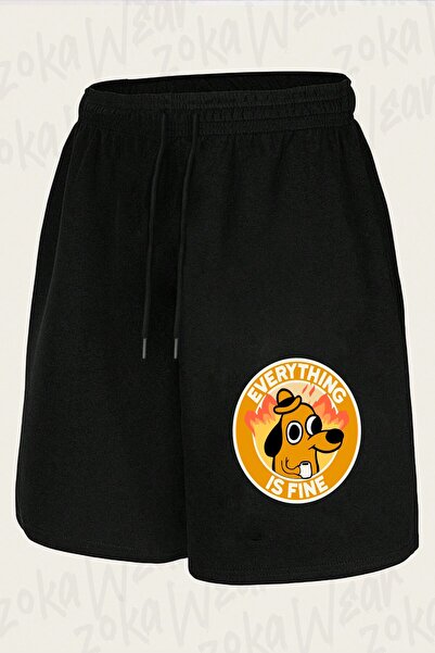 ZOKAWEAR Unisex This Is Fine Design Printed Shorts
