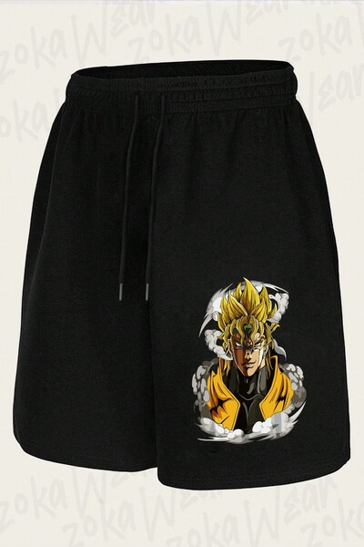 ZOKAWEAR شورت مطبوع بتصميم ديو براندو من Jojo's Bizarre Adventure للجنسين
