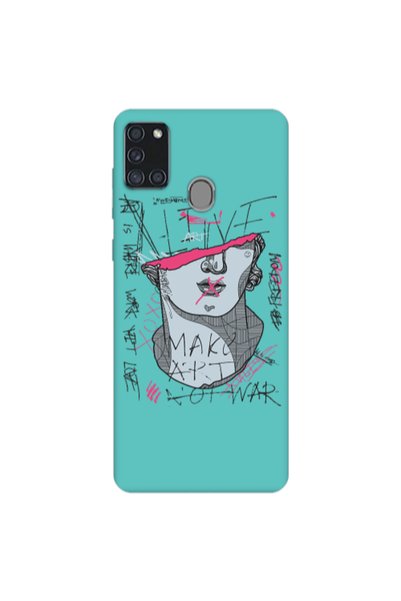 Other Samsung A21S Make art Turquoise Colored Silicone TPU Θήκη