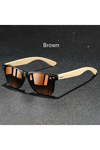 Choice4 Brown Fashion Bamboo Wood Vintage Square Sunglasses Wooden Men Women ...