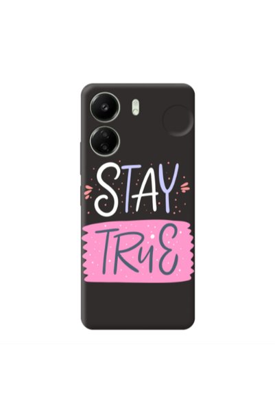 Other Xiaomi Redmi 13C Stay True Black Colored Silicone TPU Θήκη