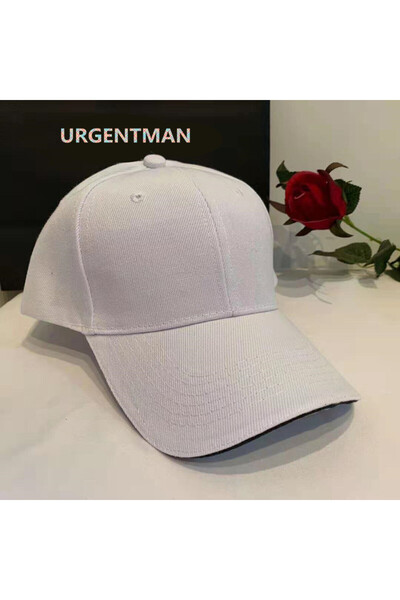 choice2 54cm-62cm White Unisex Cap Casual Acrylic Plain Baseball Cap Adjustab...