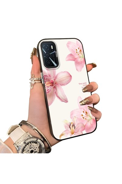 Hontinga Oppo A54 4g Compatible Silicone Edge Hard Back Case Couple Phone Cas...