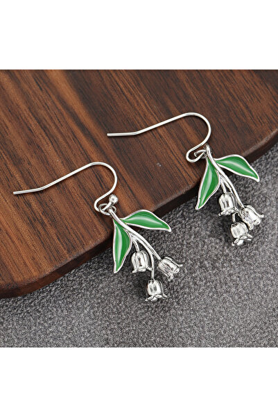Choice green A300 Elegant Temperament Bell Shaped Floral Dangle Earrings Wome...