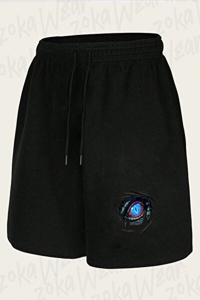 ZOKAWEAR شورت مطبوع بتصميم عين التنين للجنسين