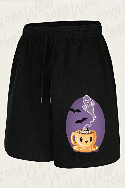 ZOKAWEAR Unisex Haunted Halloween Design Printed Shorts