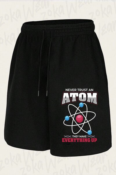 ZOKAWEAR Unisex Atom Design Printed Shorts