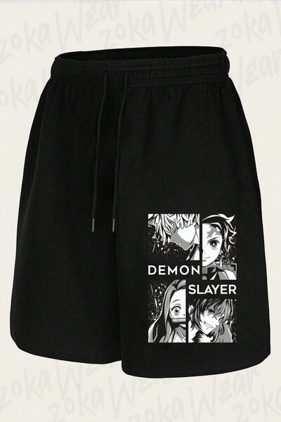 ZOKAWEAR شورت مطبوع بتصميم خاص من Demon Slayer للجنسين