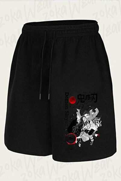 ZOKAWEAR شورت مطبوع بتصميم تانجيرو نيزوكو V2 ديمون سلاير كيميتسو نو يايبا للج...