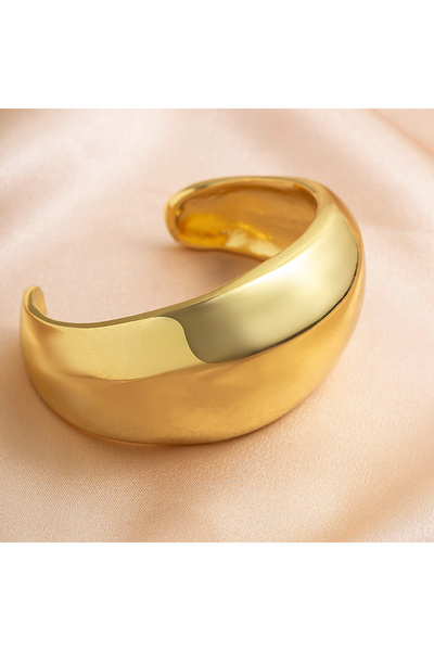 Choice5 E00K1QJ02409BZ Ingemark Exaggerated Gold Color Metal Spring Bangles f...