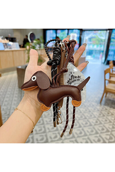 Choice coffee Sausage Dog Women Bag Decoration Pendant Keychain Bag Charm Dec...
