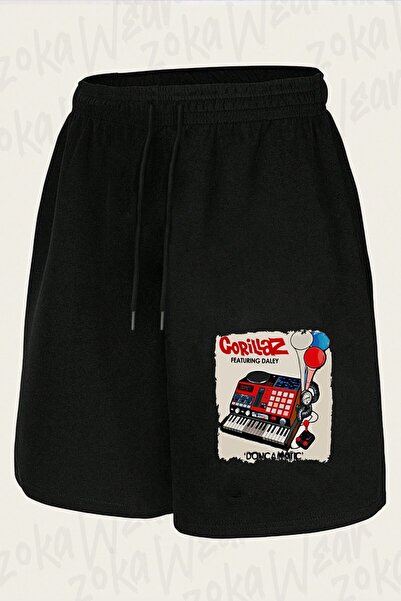 ZOKAWEAR Unisex Gorillaz Doncamatic Design Printed Shorts