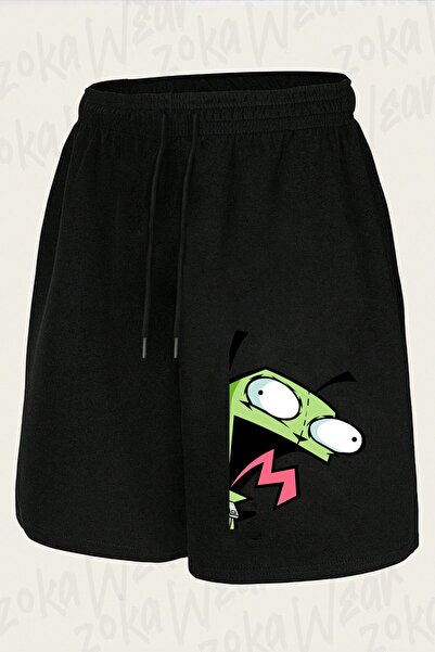 ZOKAWEAR Unisex Invader Zim V23 Design Printed Shorts