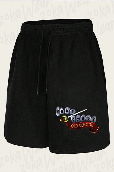 ZOKAWEAR Unisex Runescape Oldschool Logo Design Printed Shorts
