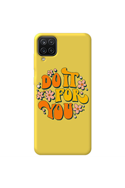 Other Samsung A12 Do it For You Yellow Colored Silicone TPU Θήκη