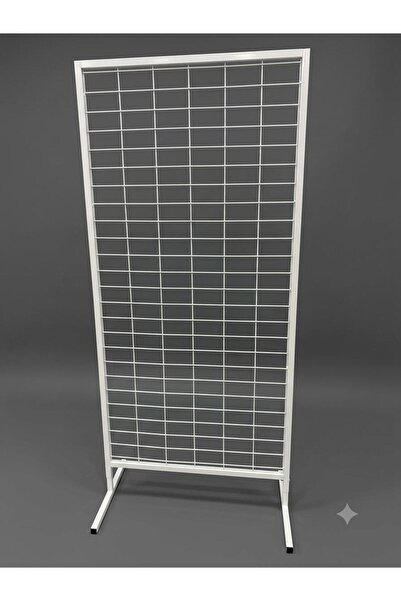 60x190cm Ayaklı Tel Pano Beyaz