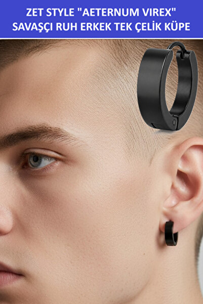 ZETCONCEPT Zet Style Aeternum Virex – Warrior Spirit Men's Steel Hoop Single ...
