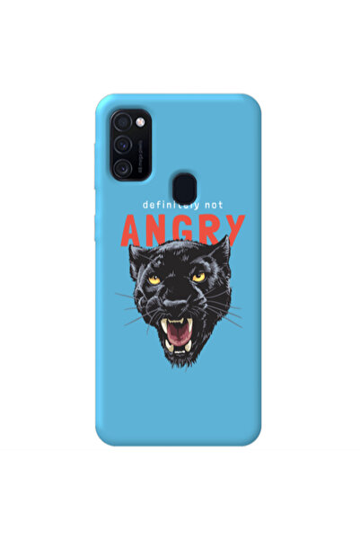 Other Samsung M21 Pointed teeth Blue Colored Silicone TPU Θήκη