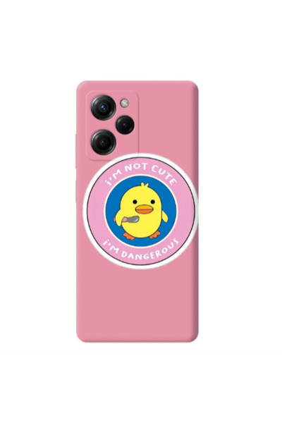 Other Xiaomi Poco X5 Pro I m dangerus Pink Colored Silicone TPU Θήκη