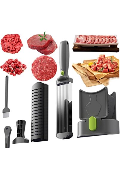 Generic Manual Meat Slicer for Home, 6-in-1 Stainless Steel Meat Cutter，Adjus...