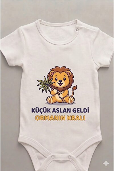EYDUBABY بدلة أطفال مطبوع عليها عبارة "little lion came" هدية مميزة a1