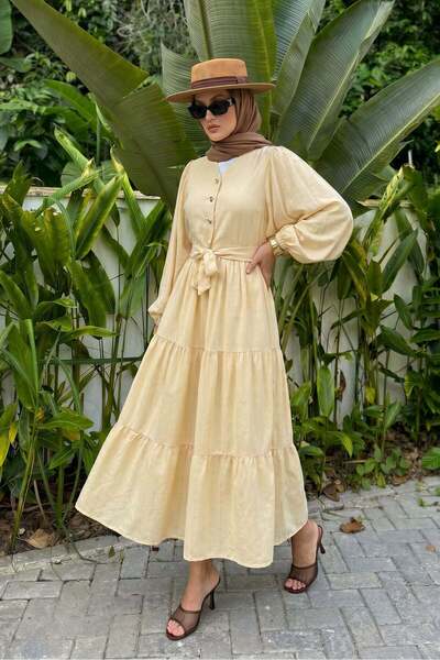 zenne Tied Skirt Suit Y0149 - Butter Yellow