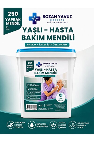 Bozan Yavuz Medical Sağlık Ürünleri Hasta ve Yaşlı Bakım Temizleme Mendili / ...