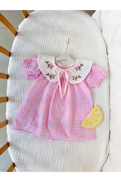 NUNU BABY Birdy Nakış Yakalı Elbise