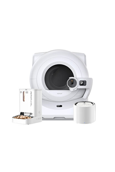 Petkit Purobot Ultra Akıllı Kedi Tuvaleti, Yumshare Kameralı Çift Hazneli Akı...