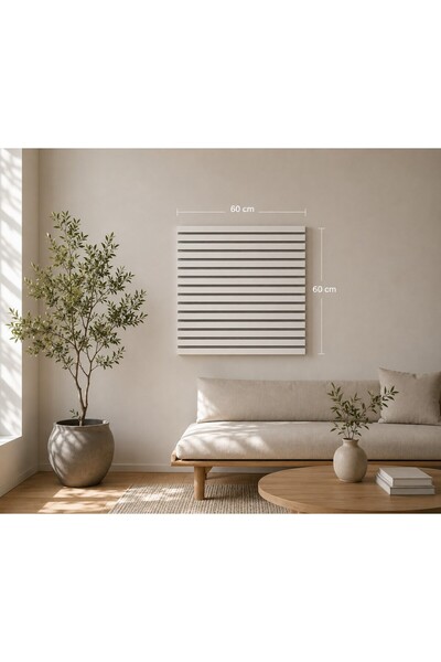 UnicSpot Riflaj acustic cu design alb, fetru gri 60x60x2.1